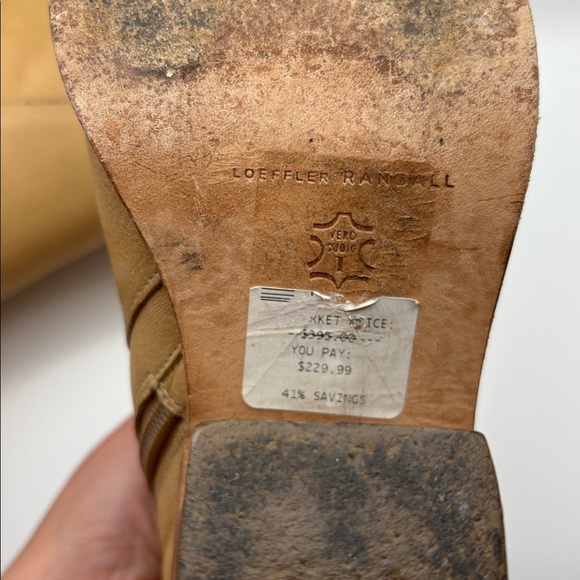 Loeffler Randall Ella Ankle Boots in Beach Leather Camel Color - Size 6 - Picture 7 of 14